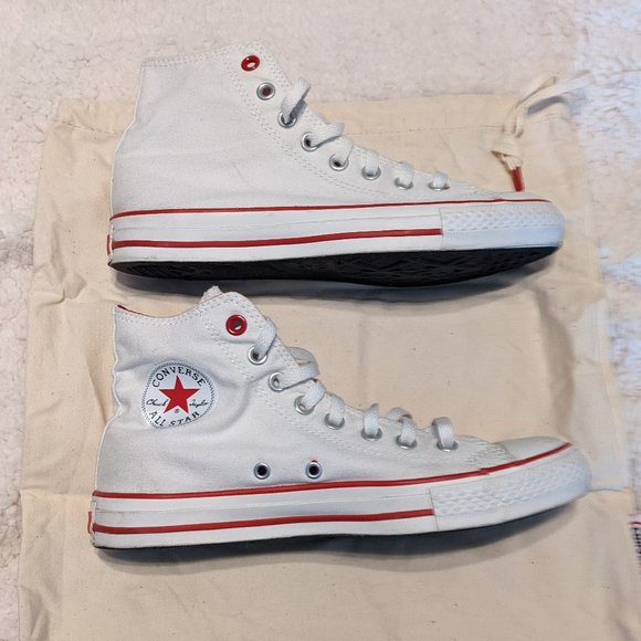 (Converse) Red "Open To Change" Hi-Tops - Picture 4 of 8